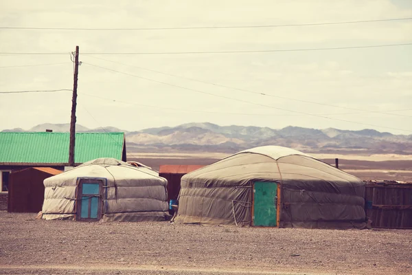 Traditional yurts in Mongolia — Stock Photo, Image