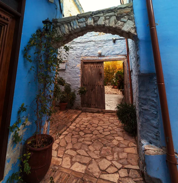 Strada stretta nel villaggio di Lefkara — Foto Stock