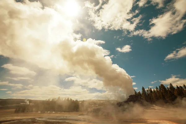 Castle geyser, Yellowstone National Park — Stock Photo, Image