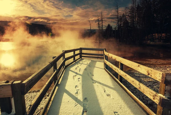 Mammoth hot springs — Stock Fotó