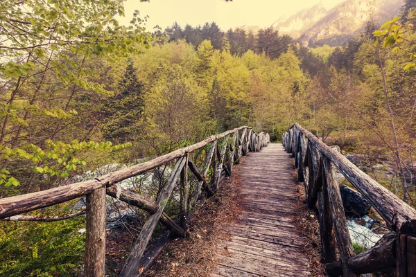 Liten träbro — Stockfoto