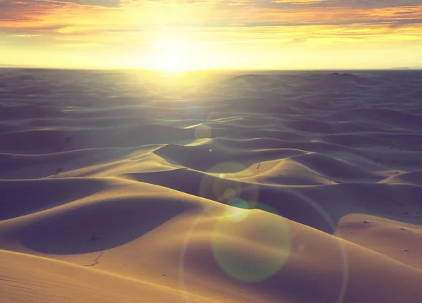 Paisagem deserta com dunas de areia — Fotografia de Stock