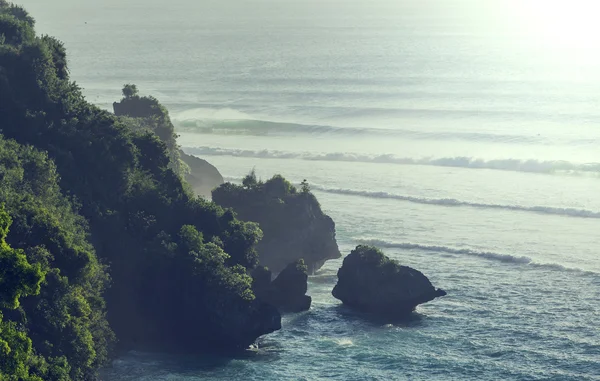 Puesta de sol en la costa de Bali — Foto de Stock