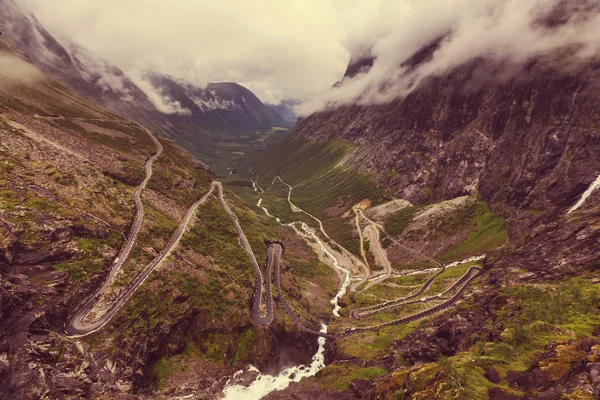 Trollstigen, троль з стежка — стокове фото