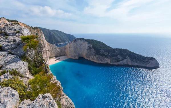 美丽的 Navagio 海滩 — 图库照片