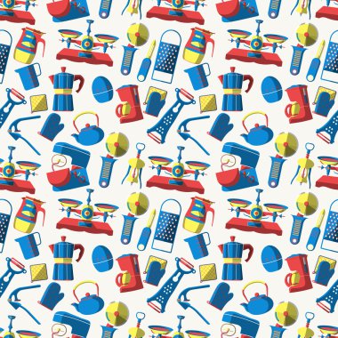 Vektör mutfak malzemeleri logo - sorunsuz