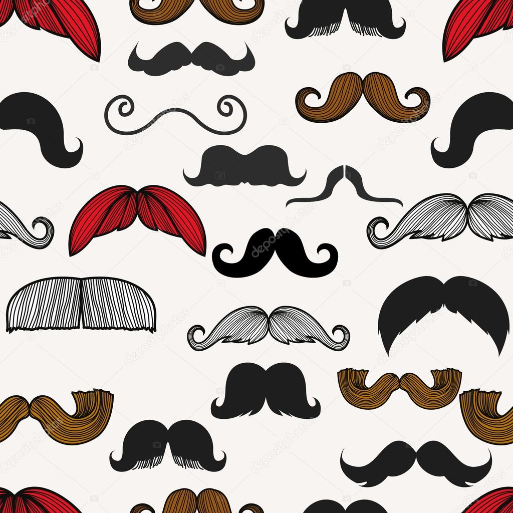 Moustache icons isolated set as labels -Stock Illustration