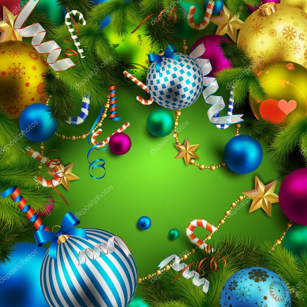 Vector luminous body Christmas ball Poster