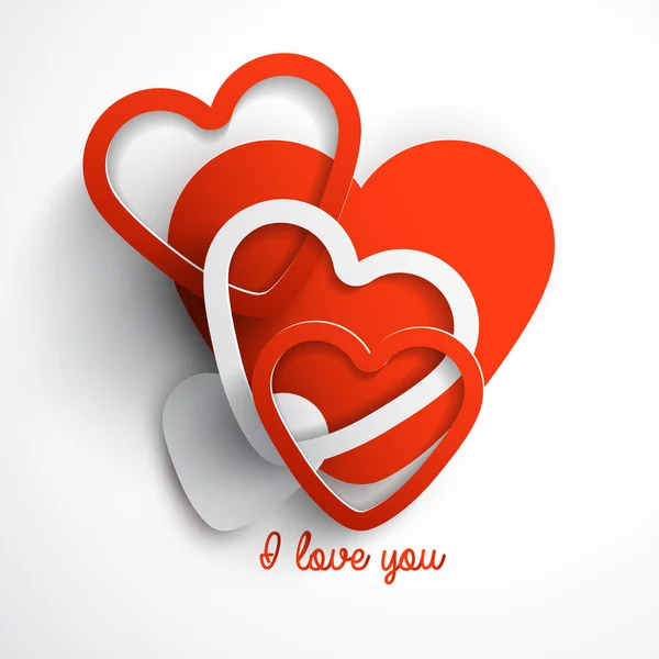 : Vektor srdce a lásku štítky — Stockový vektor