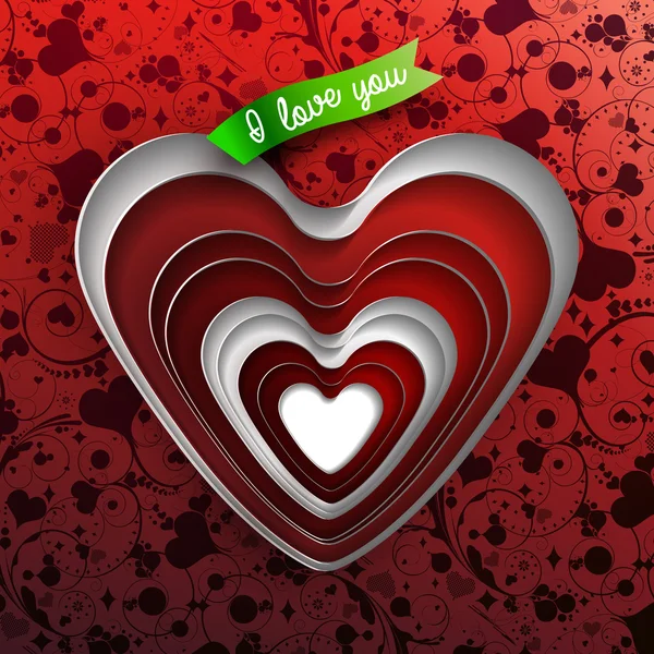 : Vektor hjärta och kärlek etiketter — Stock vektor