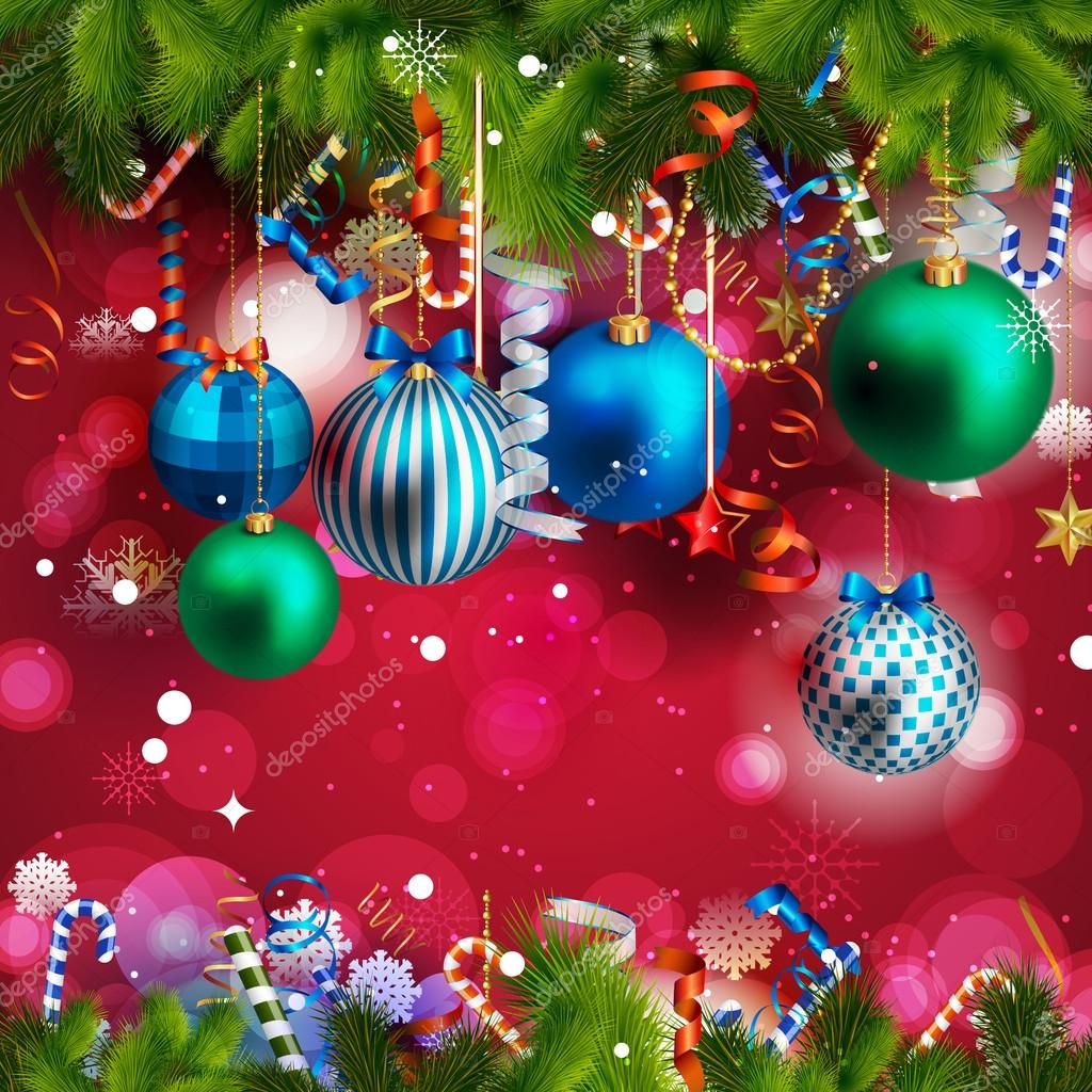 Vector luminous body Christmas ball Poster