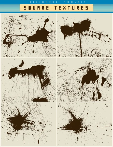 Vecteur belles touches noires faites à la main- fonds peints au pinceau — Image vectorielle