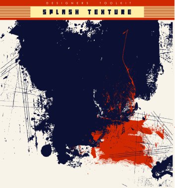 Güzel el yapımı siyah konturlar-fırça - hisse senedi illüstrasyon boyalı arka vektör