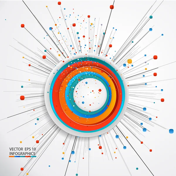 Sammanfattning av 3D Paper Infographics — Stock vektor