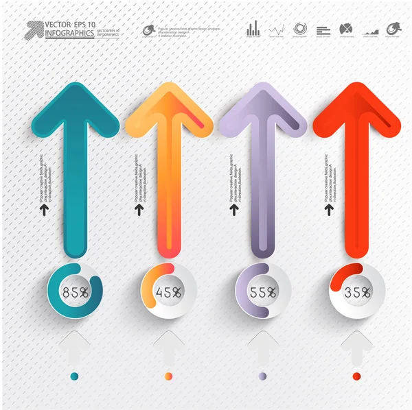 Absztrakt 3D papír Infografika — Stock Vector