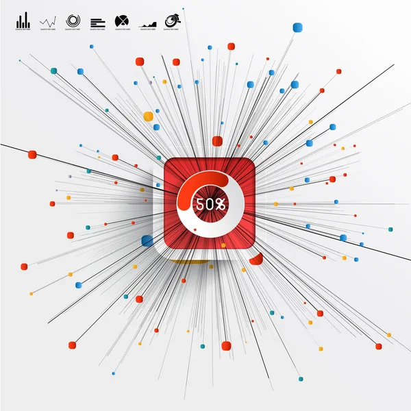 Infografías de papel 3D abstractas — Archivo Imágenes Vectoriales