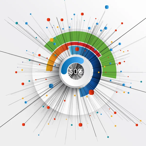 Infografías de papel 3D abstractas — Vector de stock