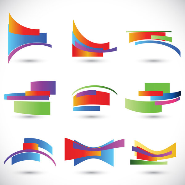 Abstract 3D Paper Infographics