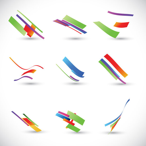 Abstract 3D Paper Infographics