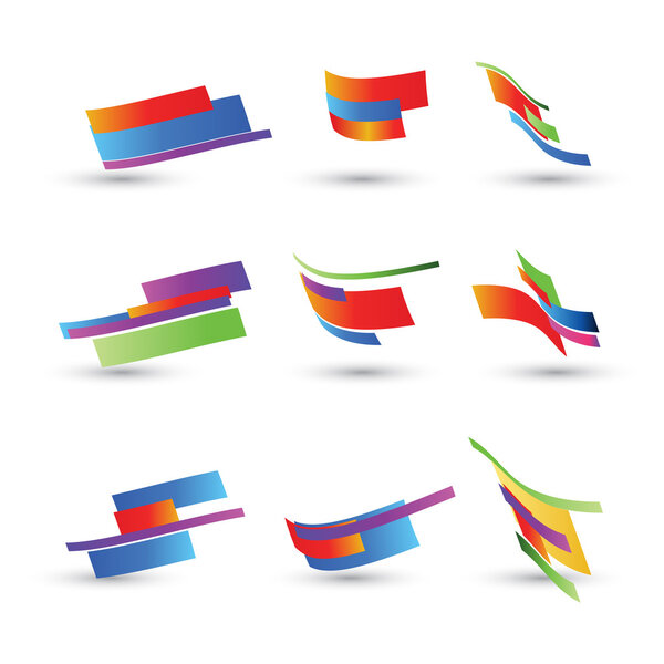 Abstract 3D Paper Infographics