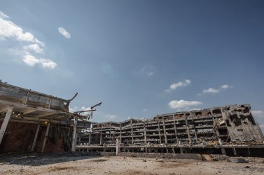Geniş açılı görünüş donetsk Havaalanı Harabeleri