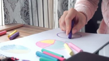 Farklı iş matematik grafikleri çizim kadın