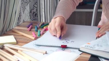Farklı iş matematik grafikleri çizim kadın