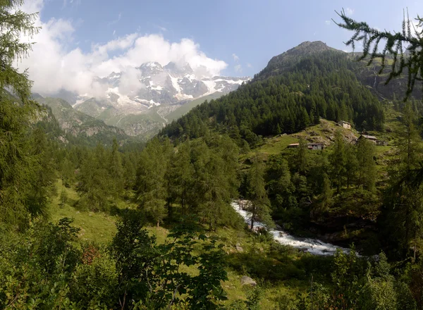 View of the peaks of Monte Rosa — Stock Photo, Image