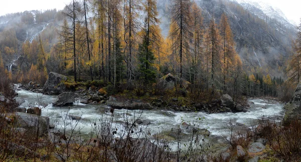 Paesaggio autunnale nelle Alpi — Foto Stock