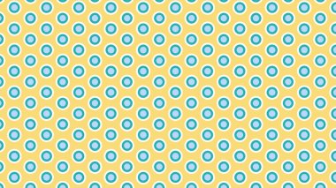 Sarı zemin üzerinde mavi daireler olan güzel, parlak duvar kağıdı.