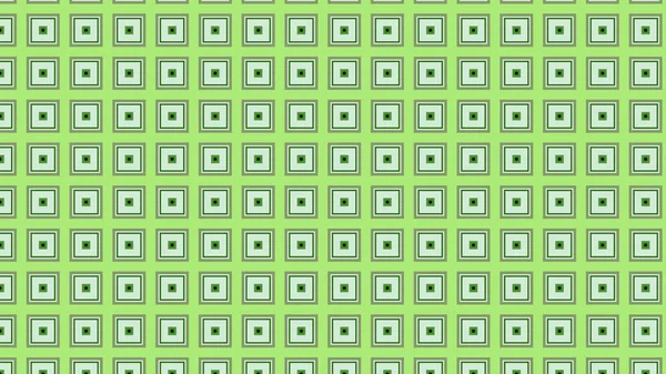 Retro Jasně Zelené Čtverce Vzor Ilustrované Pozadí — Stock fotografie