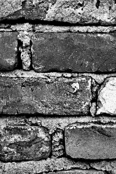 Czarno Białe Tekstury Cegły Ściany — Zdjęcie stockowe