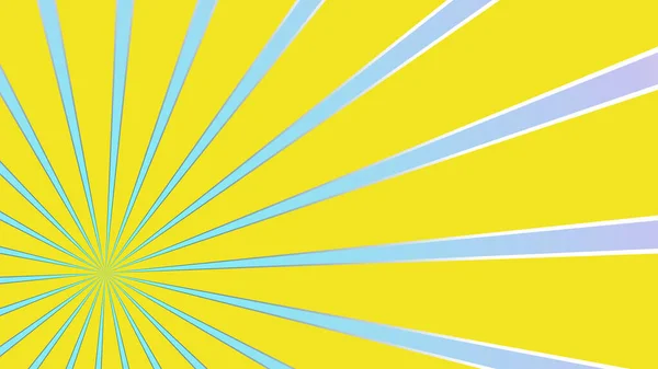 Kreskówki Nowoczesne Kolorowe Jasne Żółte Tło Niebieskimi Liniami Wybuchu — Zdjęcie stockowe