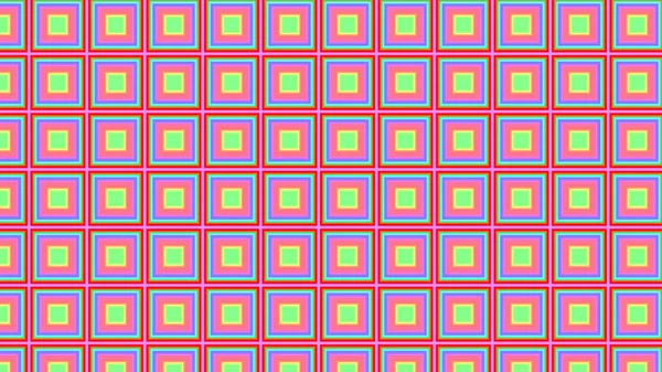 Retro Kleurrijke Heldere Illustratie Vierkanten Patroon Achtergrond — Stockfoto
