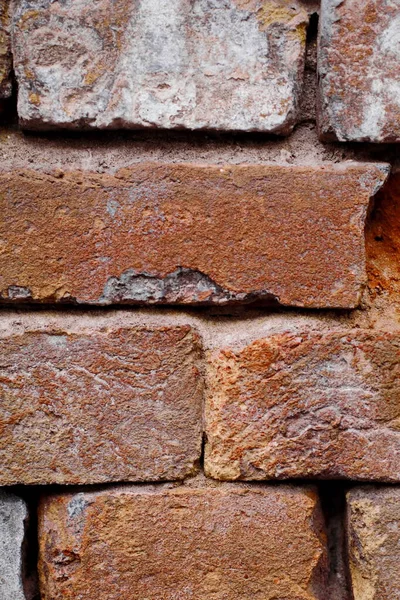 Sluiten Van Bakstenen Muur — Stockfoto