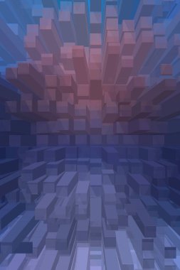 soyut renkli küpler, yaratıcı duvar kağıdı tasarımı