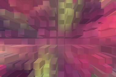 soyut renkli küpler, yaratıcı duvar kağıdı tasarımı