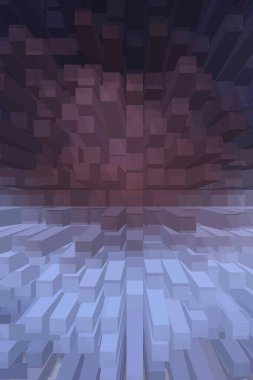 soyut renkli küpler, yaratıcı duvar kağıdı tasarımı