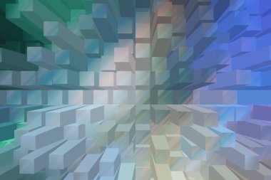 soyut renkli küpler, yaratıcı duvar kağıdı tasarımı