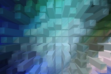 soyut renkli küpler, yaratıcı duvar kağıdı tasarımı