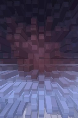 soyut renkli küpler, yaratıcı duvar kağıdı tasarımı