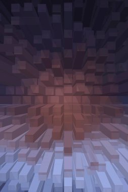 soyut renkli küpler, yaratıcı duvar kağıdı tasarımı