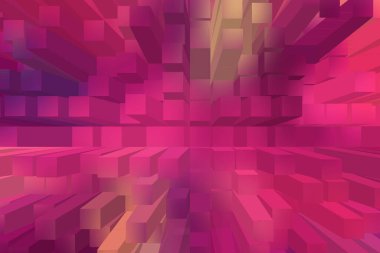 soyut renkli küpler, yaratıcı duvar kağıdı tasarımı