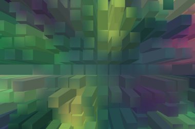 soyut renkli küpler, yaratıcı duvar kağıdı tasarımı