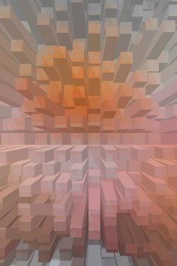 soyut renkli küpler, yaratıcı duvar kağıdı tasarımı