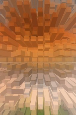 soyut renkli küpler, yaratıcı duvar kağıdı tasarımı