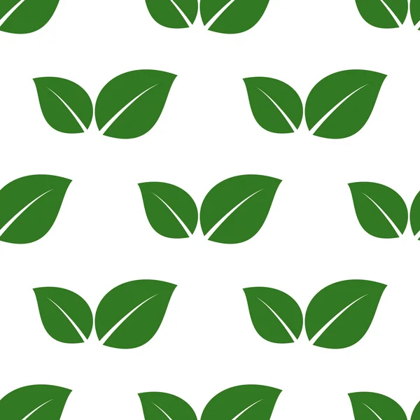 シームレスな緑を葉します。 — ストックベクタ