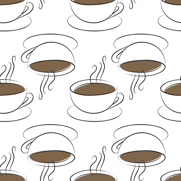 Кофе чашки бесшовные — стоковый вектор