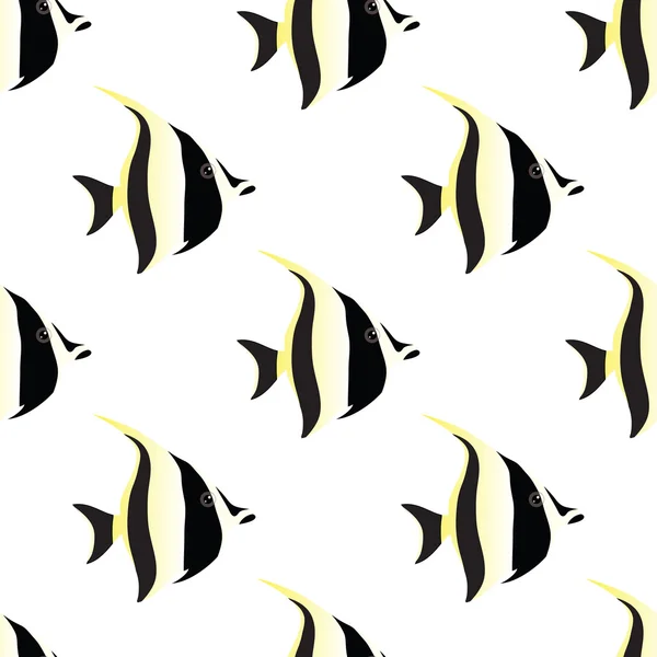 Fish seamless isolated — Stock Vector