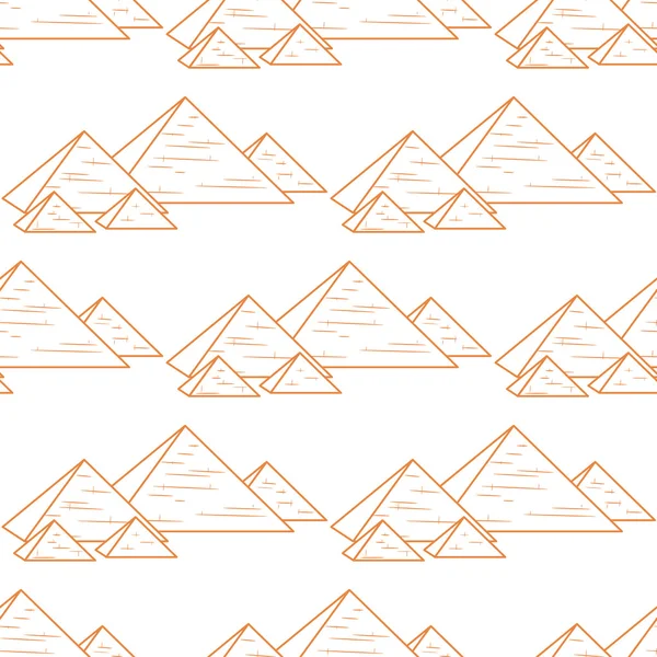 Seamless orande pyramids — Stock Vector